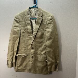 Murano Sport Coat Blazer Baird McNutt Linen Mens SZ S Slim Tan Preppy Minimalist